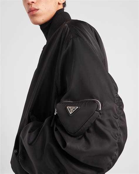 prada men's bomber jacket|Prada nylon bomber jacket.